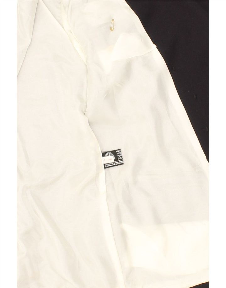 VINTAGE Womens Double Breasted Blazer Jacket US 7 Medium Navy Blue Vintage Vintage and Second-Hand Vintage from Messina Hembry 