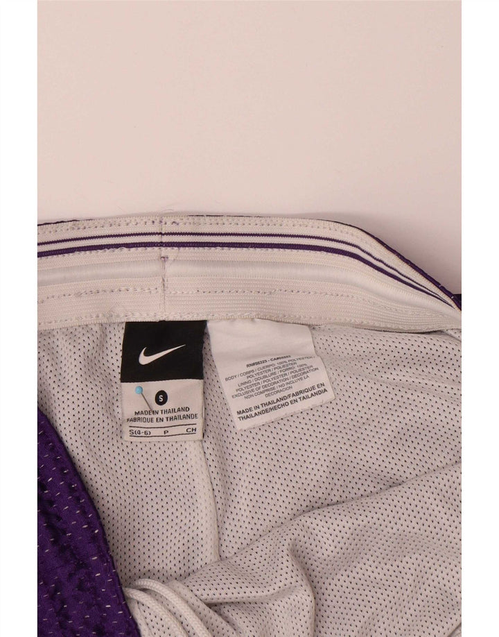 Nike - Pantalones cortos deportivos Dri Fit para mujer US 4/6 pequeño poliéster morado