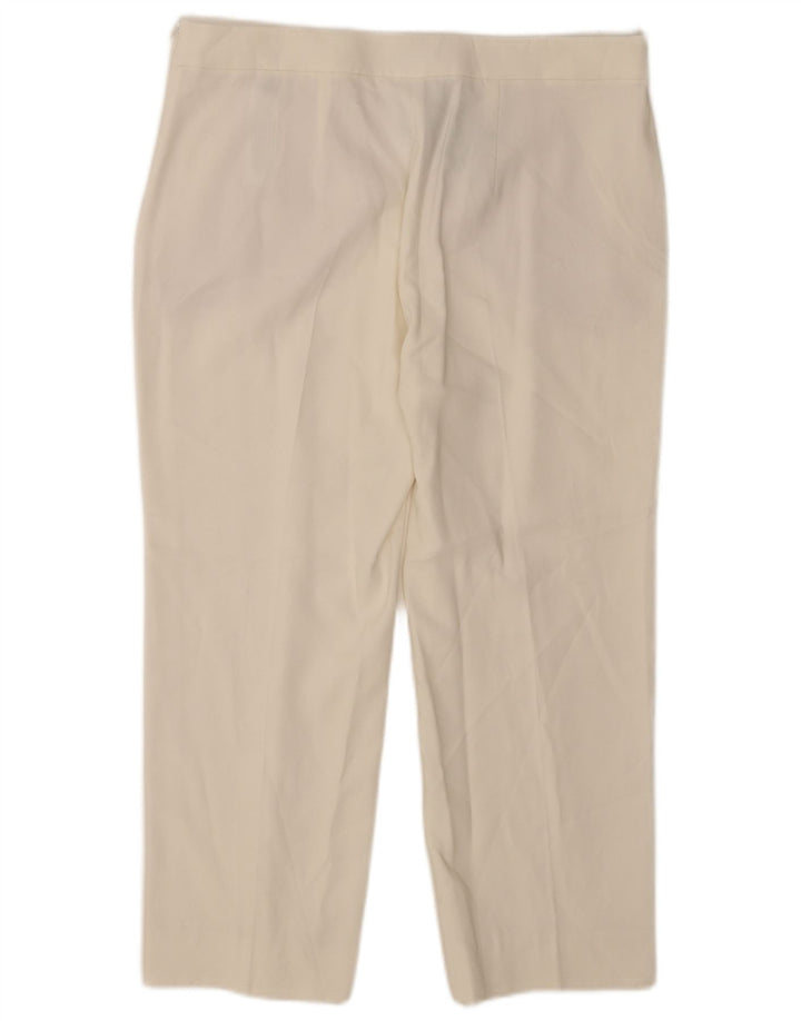 Massimo Dutti Pantalón Capri Mujer EU 42 Large W32 L23 Viscosa Blanca