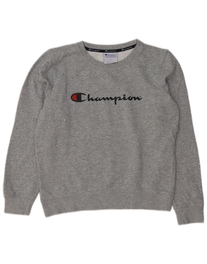 Champion Sudadera Gráfica para Mujer Jumper UK 10 Small Grey Moteado