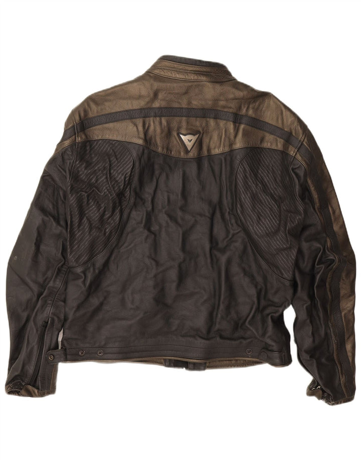 Dainese Chaqueta Racer de cuero para hombre EU 54 Large Cuero color block negro