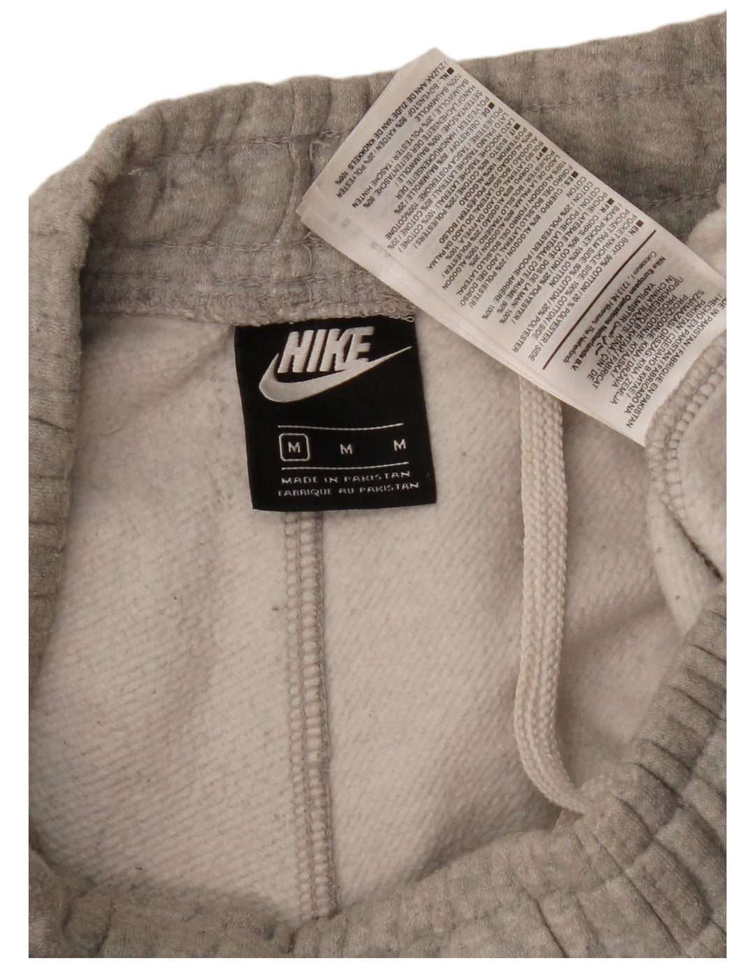 Nike Mujer Graphic Chándal Pantalones Joggers UK 12 Algodón Gris Medio