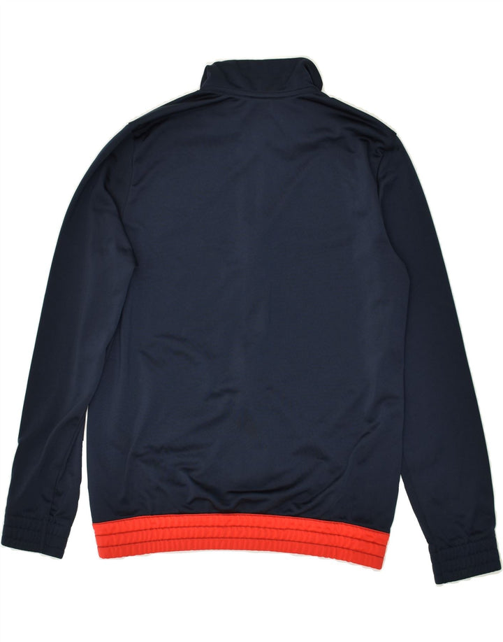 ADIDAS Boys Graphic Tracksuit Top Jacket 13-14 Years Navy Blue Polyester | Vintage Adidas | Thrift | Second-Hand Adidas | Used Clothing | Messina Hembry 