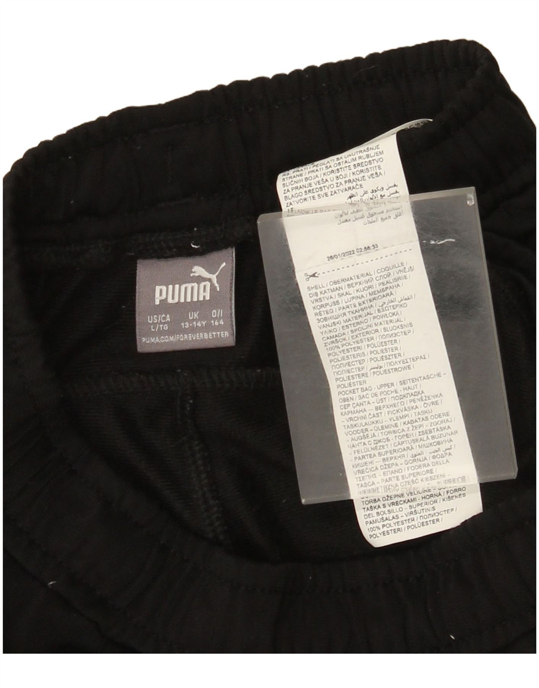 Puma Pantalón Chándal Niño 13-14 Años Negro Poliéster