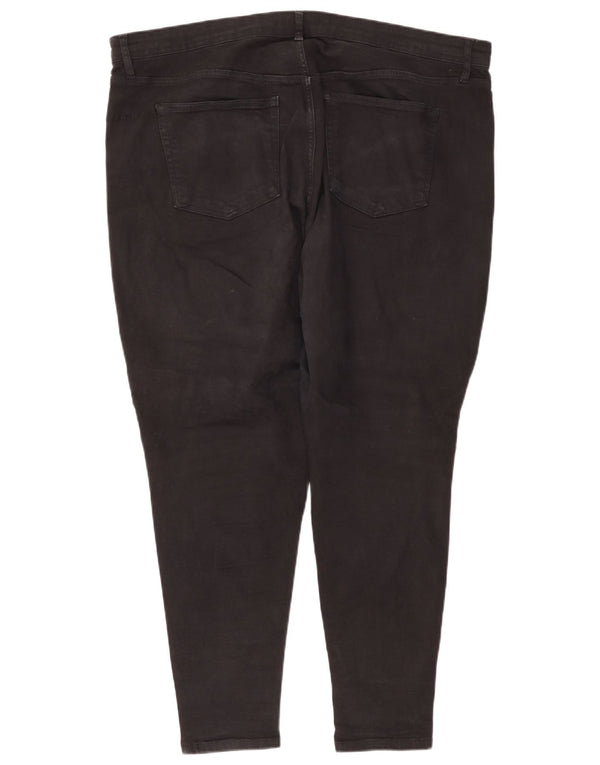 Topshop Jamie Slim Jeans para Mujer UK 26 3XL W44 L28 Algodón Negro