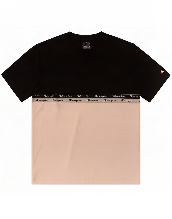 Champion Camiseta Gráfica Para Hombre Top Medium Black Colorblock