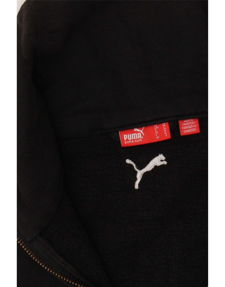 Puma Mujer Gráfico Chándal Top Chaqueta Reino Unido 8 Pequeño Negro