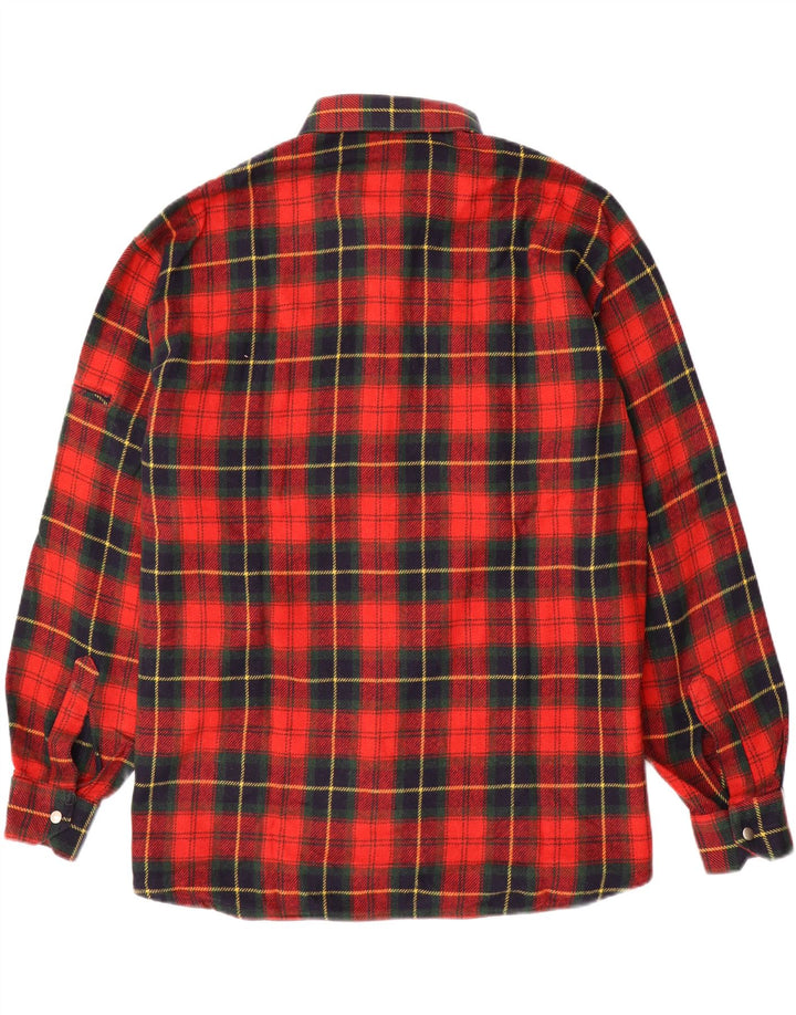 Camisa de franela vintage para hombre 2XL Red Check