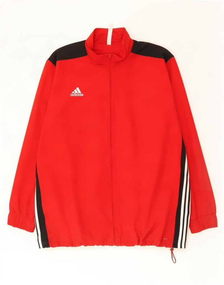 Adidas Mens Climalite Chándal Top Chaqueta 3XL Rojo Colorblock Poliéster