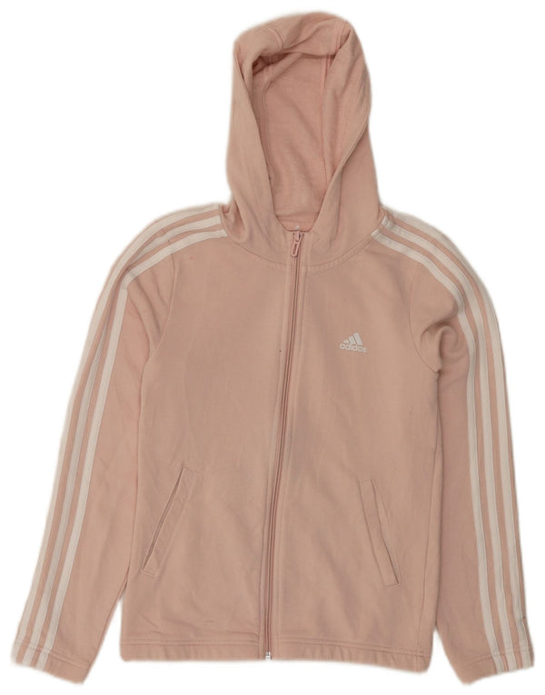 ADIDAS Sudadera con capucha y cremallera para niña 11-12 años Rosa