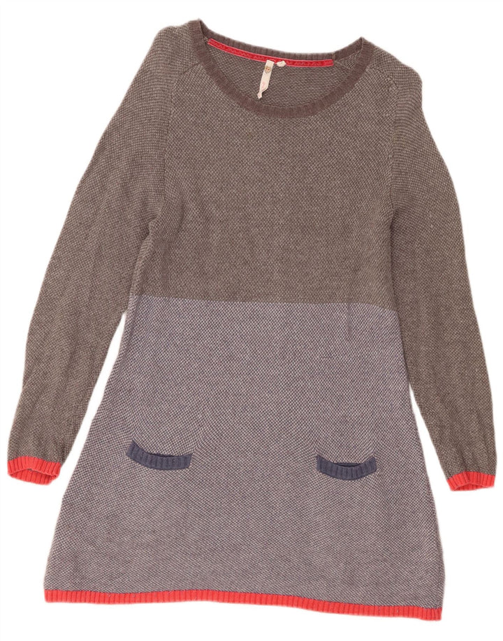 WHITE STUFF Vestido tipo jersey para mujer UK 40 Algodón gris medio con bloques de color