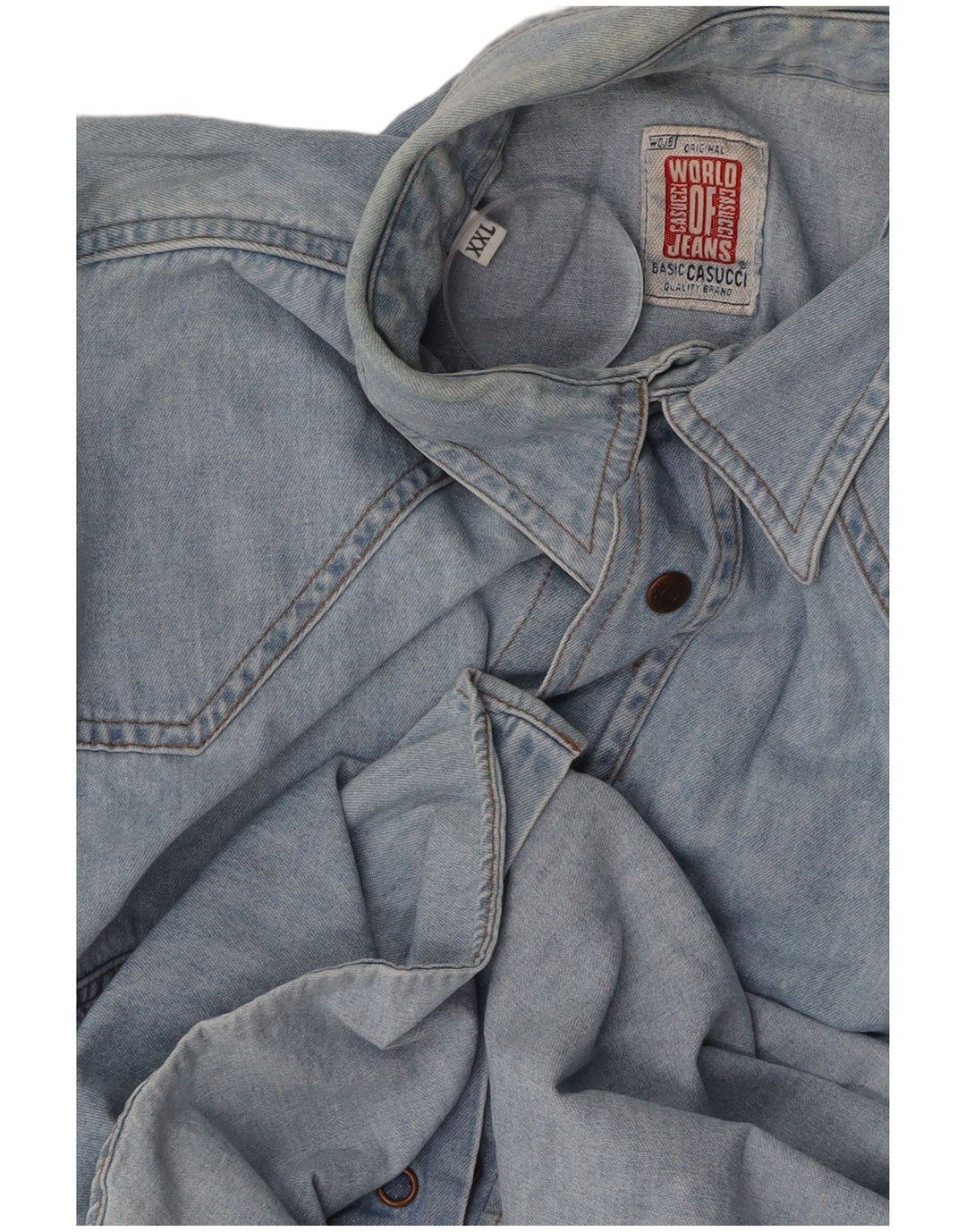 CASUCCI Camisa vaquera para hombre 2XL Azul