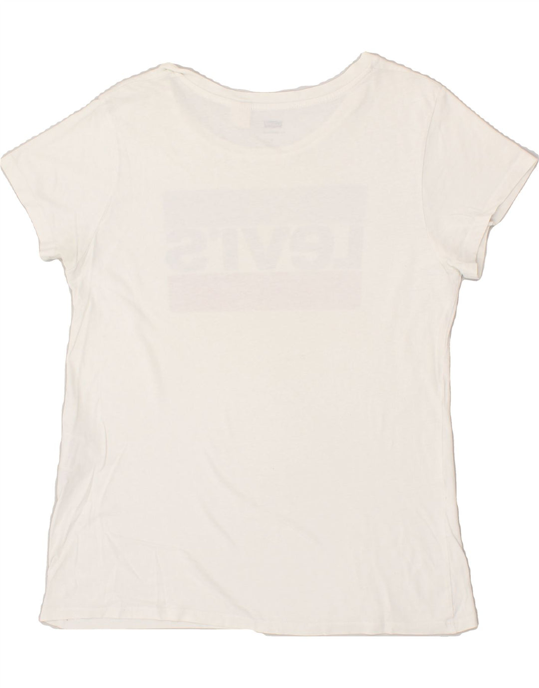 LEVI'S Womens Graphic T-Shirt Top UK 14 Medium White Cotton Vintage Levi's and Second-Hand Levi's from Messina Hembry 