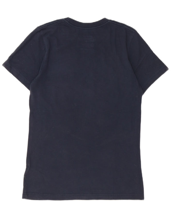 Nike Camiseta ajustada con gráfico para hombre, talla pequeña, algodón azul marino