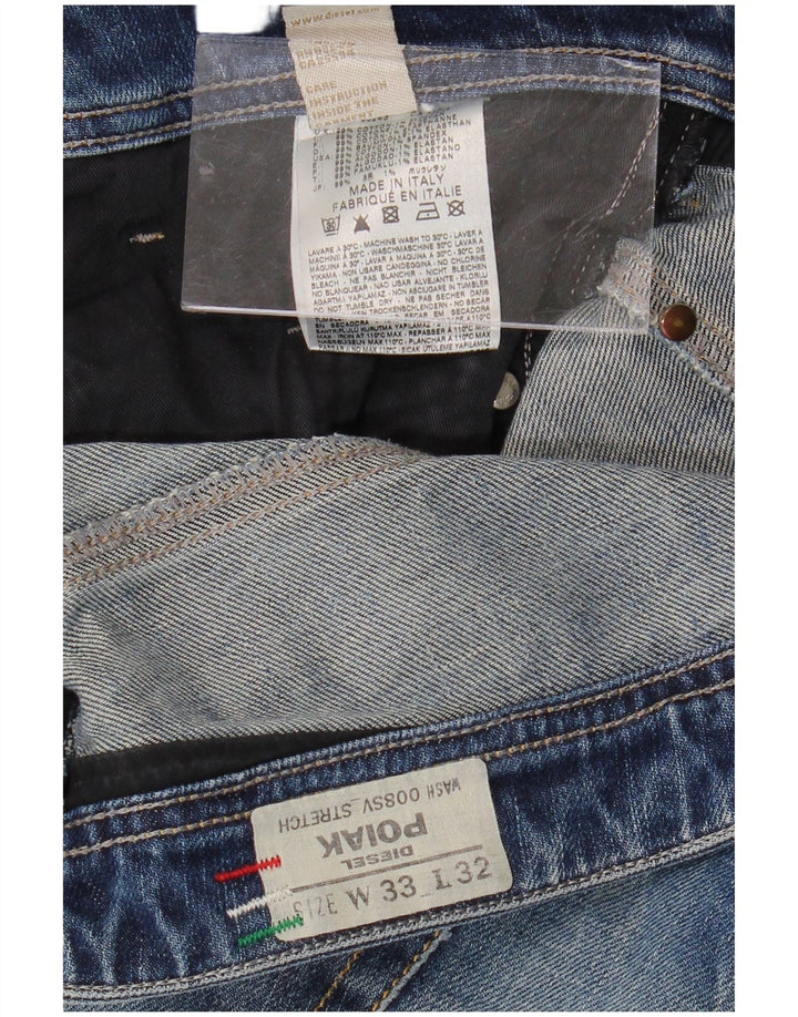 DIESEL Vaqueros rectos Poiak para hombre W33 L32 Algodón azul marino