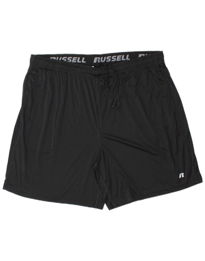 RUSSELL ATHLETIC Pantalones cortos deportivos Dri-Power para hombre 2XL Poliéster negro