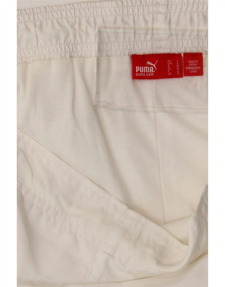 Puma - Pantalones de chándal para mujer, talla 40, color blanco