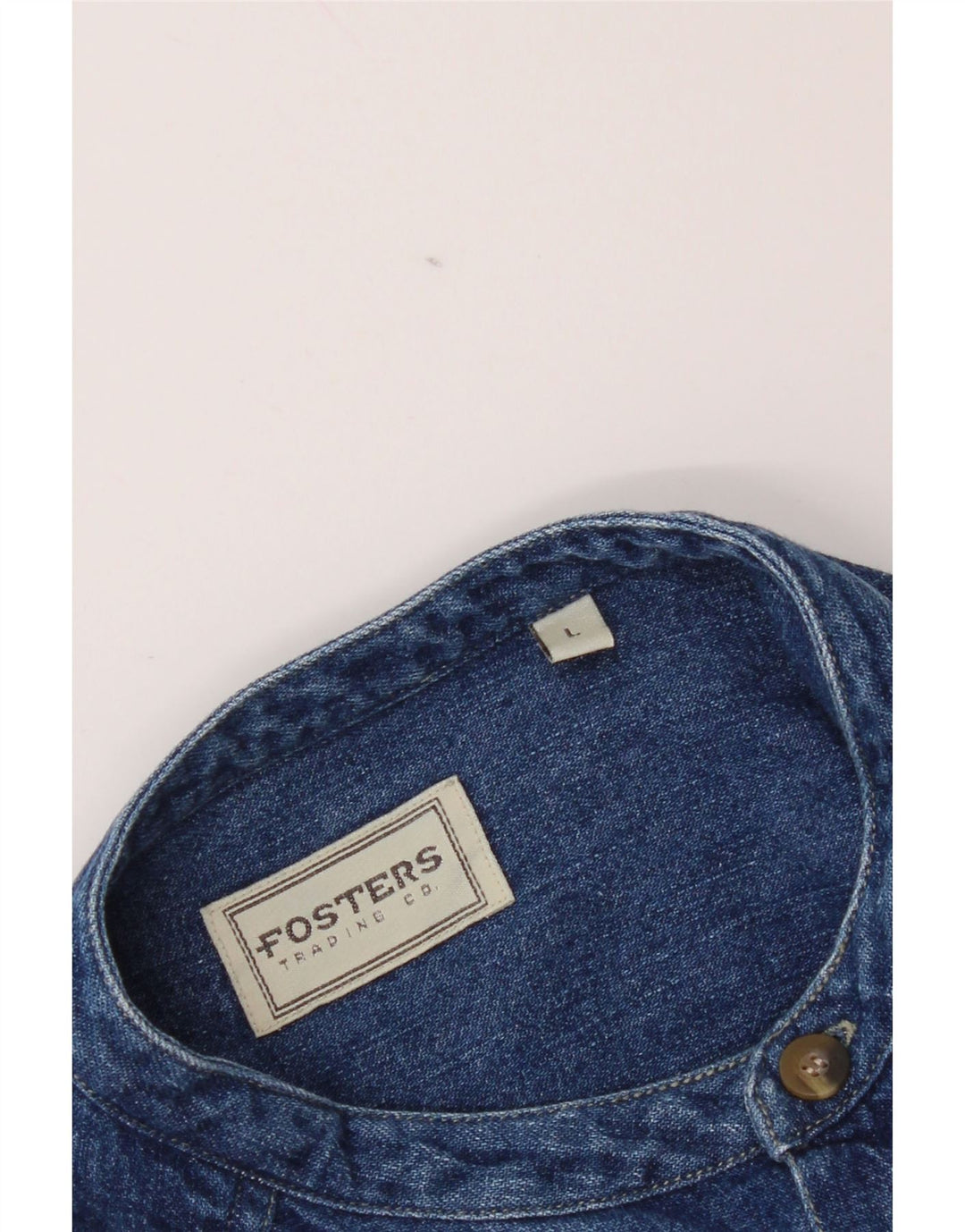 Fosters Camisa vaquera para hombre, talla grande, azul