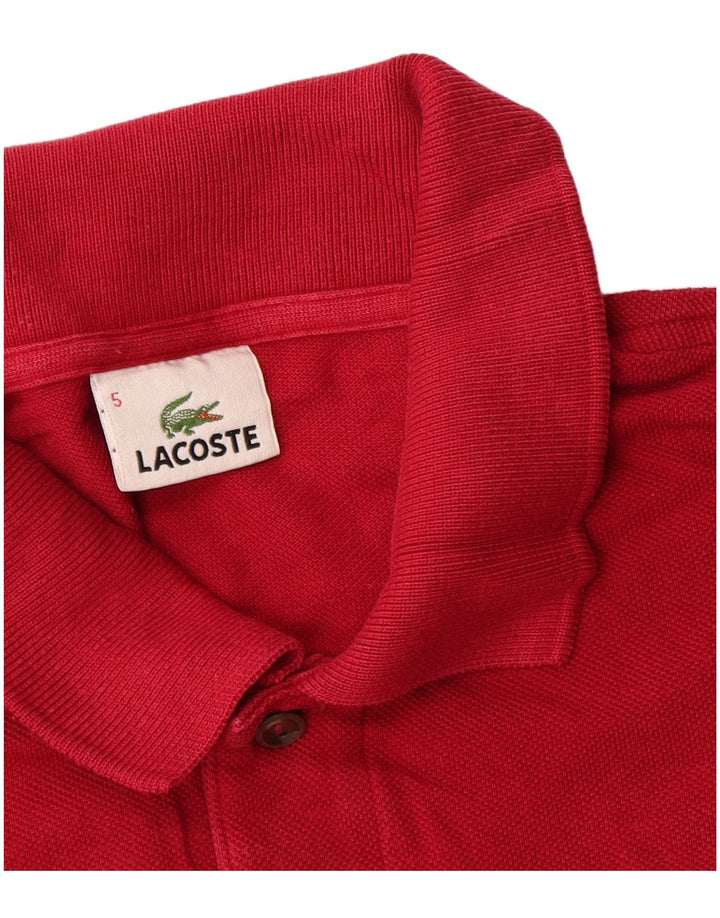 Polo Lacoste para hombre talla 5 grande algodón rojo