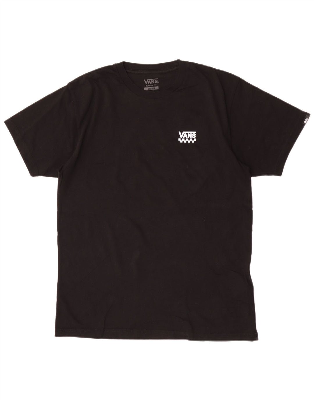 Camiseta Vans Classic Fit para hombre, talla mediana, algodón negro