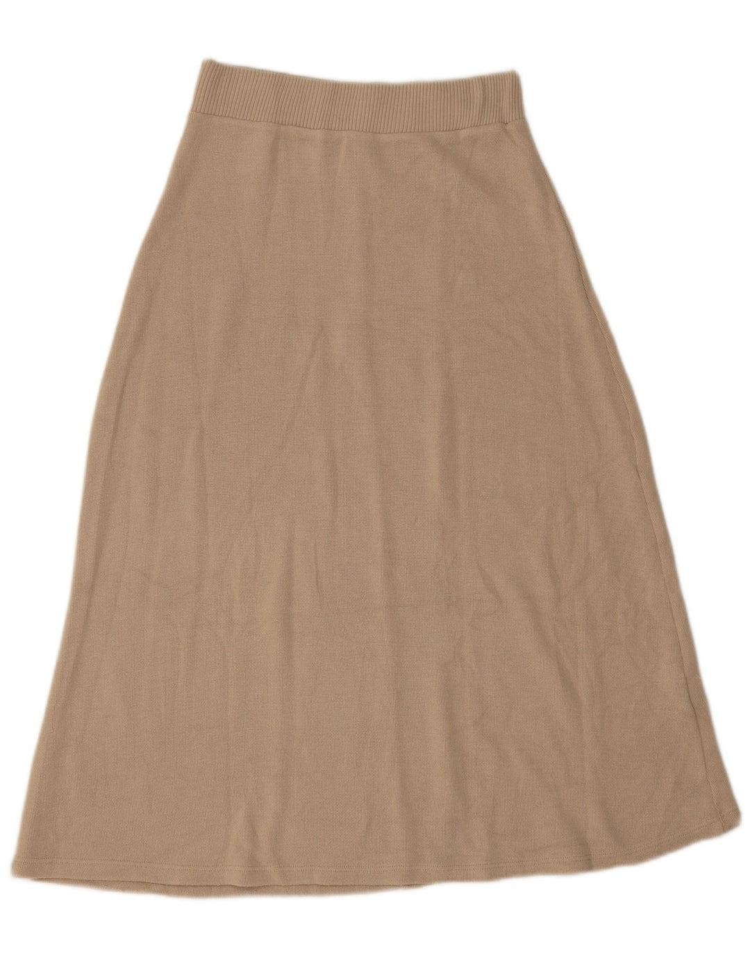 Zara Mujer Falda Acampanada De Punto Small W26 Viscosa Beige