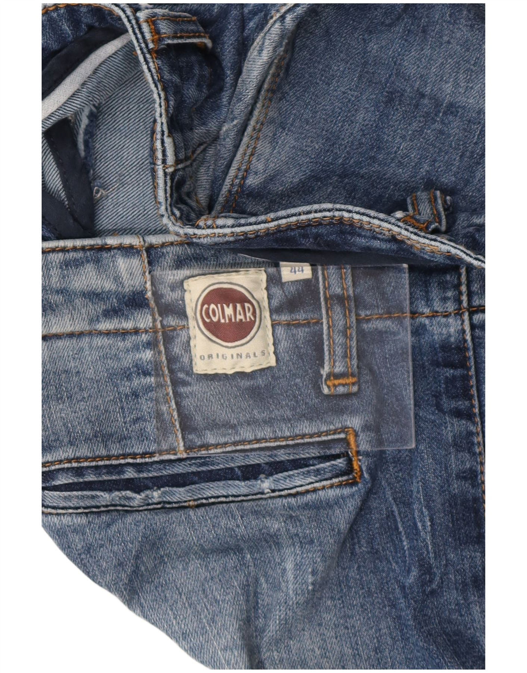 Colmar Jeans ajustados desgastados para mujer IT 44 Medium W30 L26 Azul