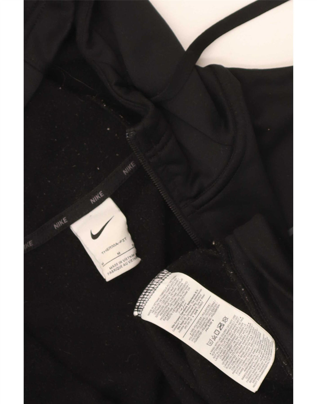 Nike Hombre Therma-Fit Zip Sudadera con capucha Suéter Mediano Negro Poliéster