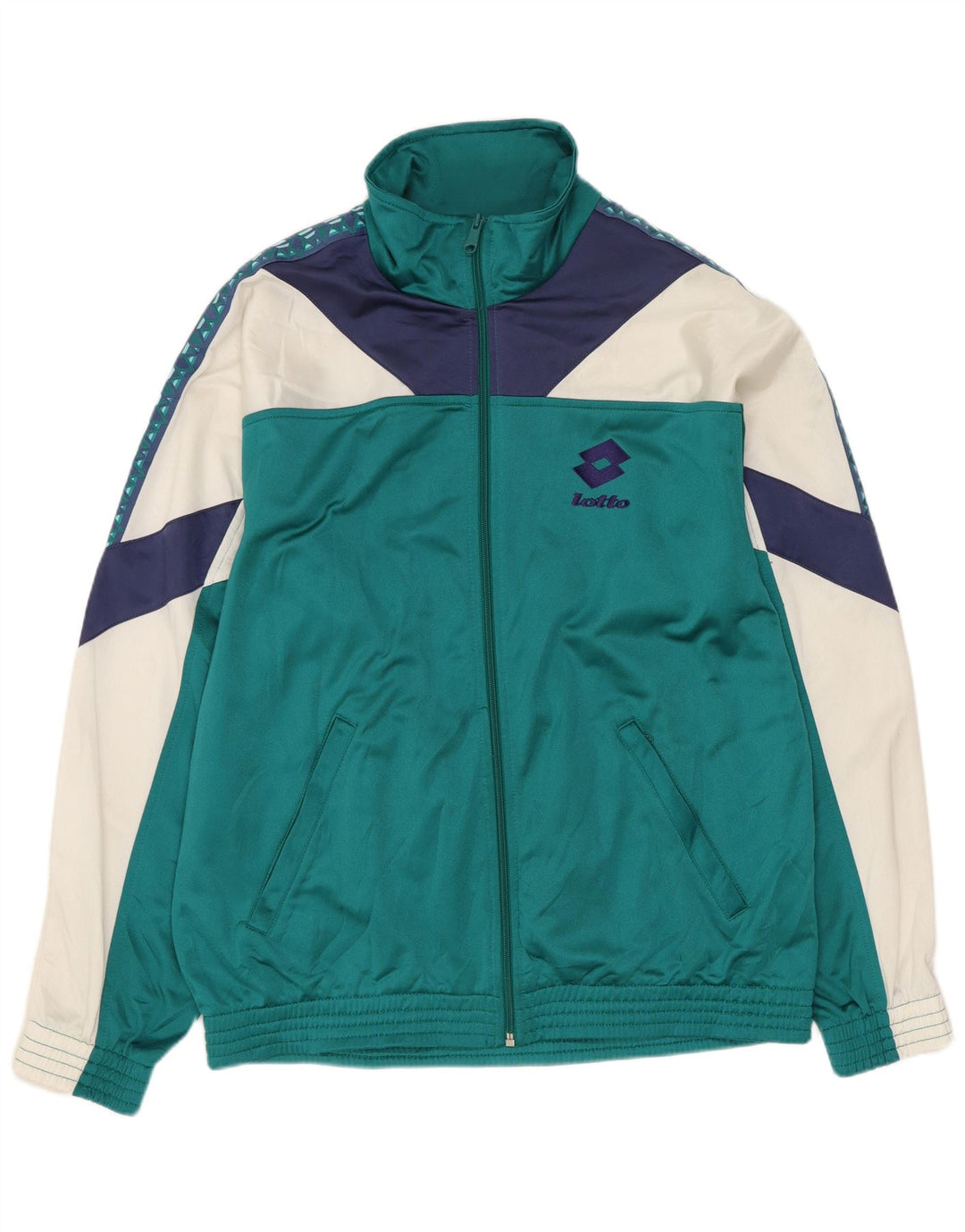 LOTTO Chaqueta de chándal para hombre UK 40/42 Large Turquesa Colorblock