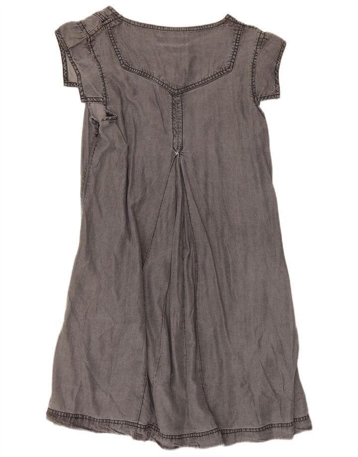 Ted Baker Vestido Acampanado para Mujer Talla 2 Pequeño Gris Lyocell