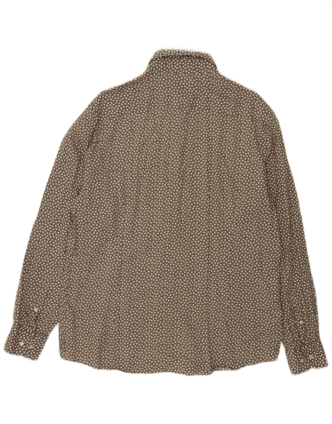 Camisa Massimo Dutti Hombre XL Gris Lino Floral