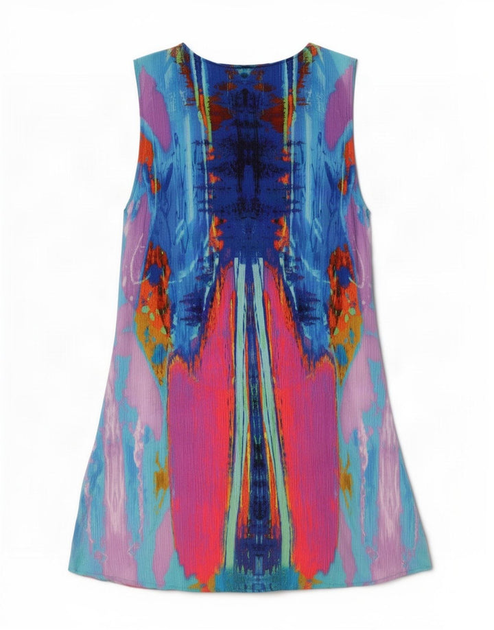 Desigual Mujer Vestido De Tienda Con Estampado Abstracto EU 44 XL Multicolor