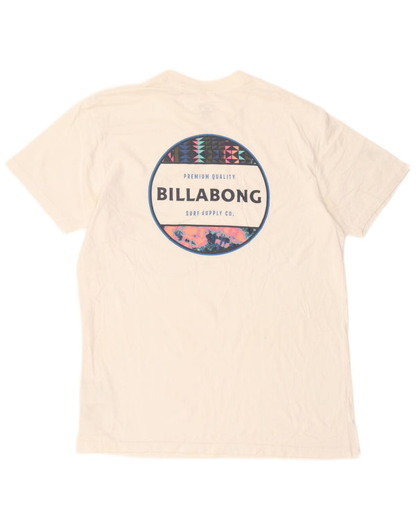 Billabong Hombre Camiseta Gráfica Top Medium Blanco Algodón
