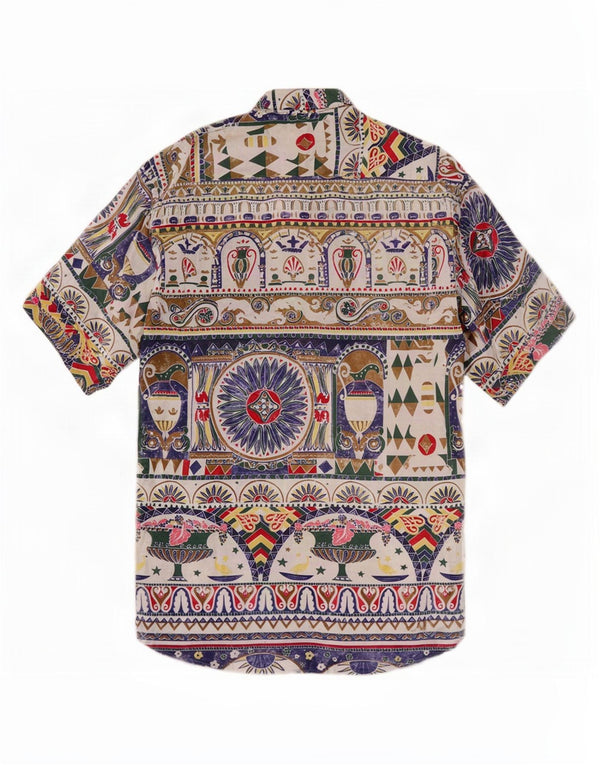 Camisa de manga corta para hombre Conte Massimo Medium Multicolor Geométrico