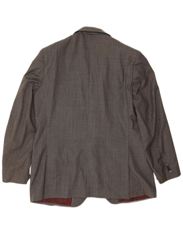 Marks & Spencer Chaqueta tipo blazer de 2 botones para hombre UK 44 XL Lana gris en espiga