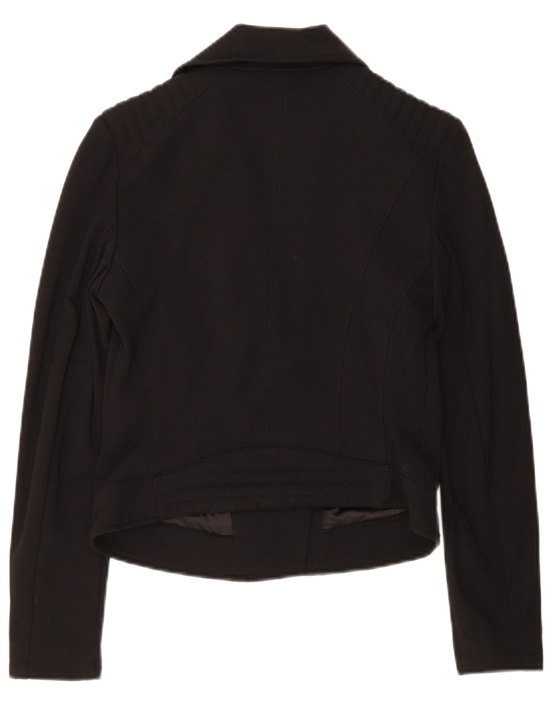 Guess Chaqueta tipo blazer corta con cremallera completa para mujer UK 8 Small Viscosa negra