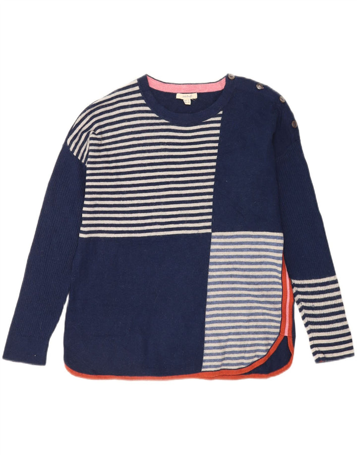 White Stuff Jersey con cuello barco para mujer, talla S, azul marino