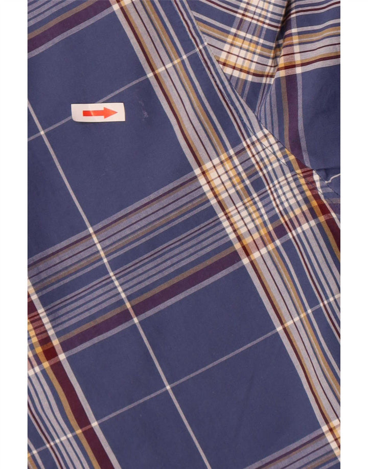 Camisa Tommy Hilfiger de corte regular para hombre de algodón a cuadros azules grandes