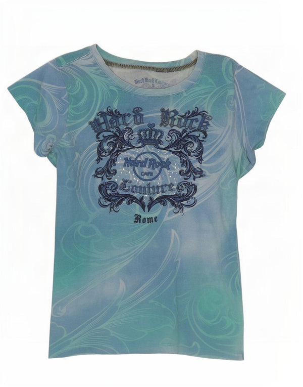Hard Rock Cafe Mujer Rome Graphic Camiseta Top UK 8 Small Multicolor