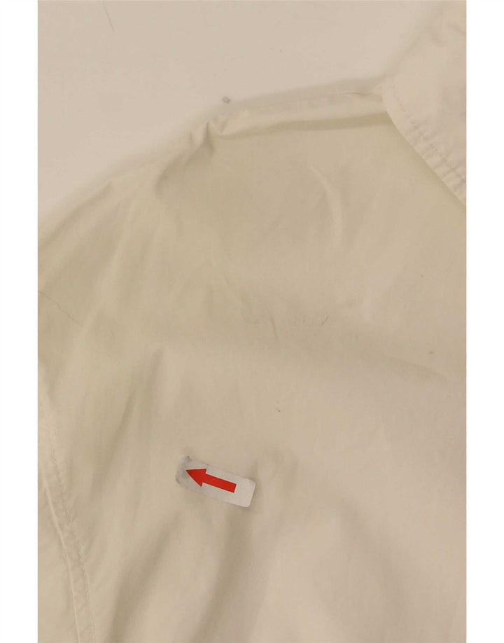 Zara Mujer Camisa Extragrande UK 44 Mediana Algodón Blanco