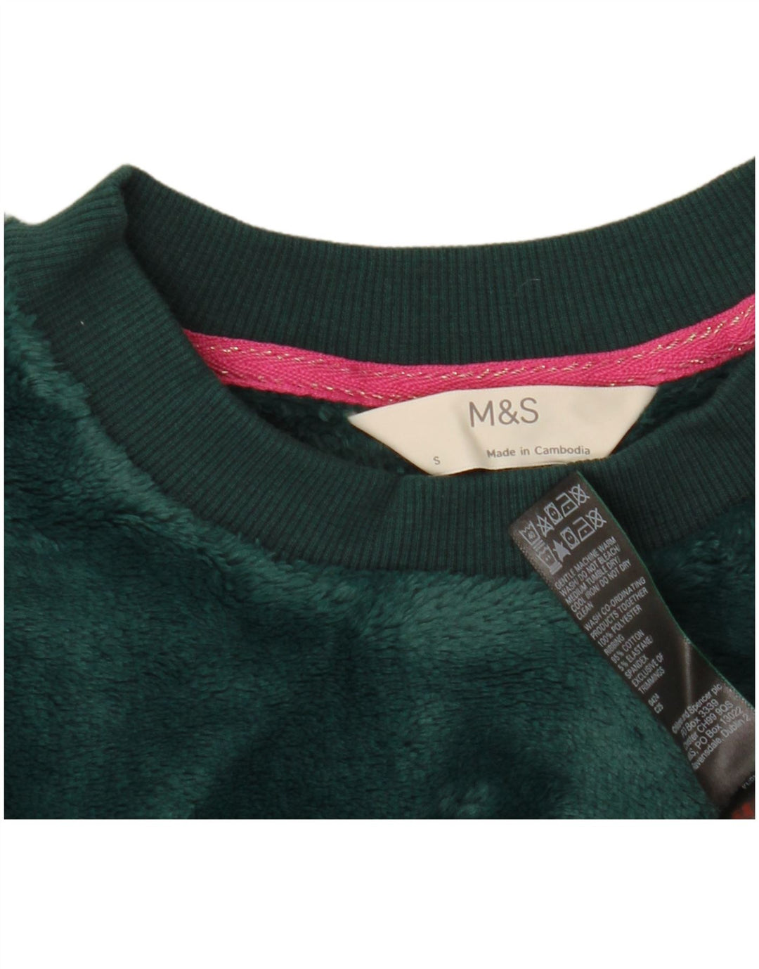 Marks & Spencer - Sudadera corta extragrande para mujer, talla S, color verde