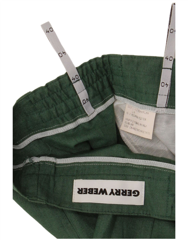 Gerry Weber Pantalones de traje de cintura alta para mujer EU 40 Medium W30 L28 Verde