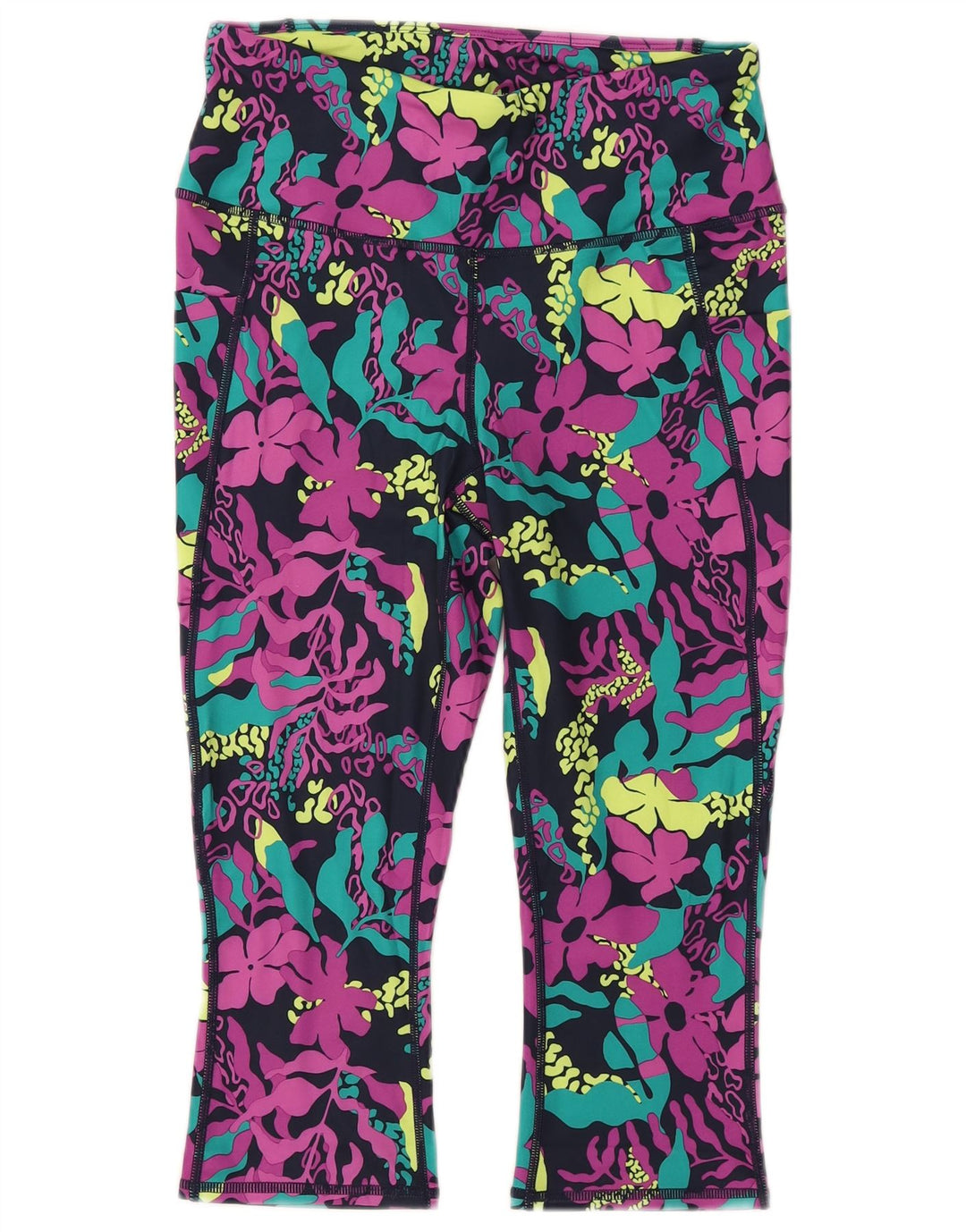 TCM Leggings Capri para Mujer UK 40 Mediano Poliéster Floral Multicolor