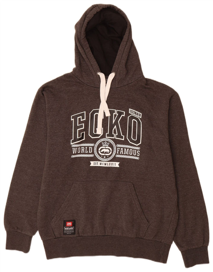 Ecko Unlimited Jersey con capucha gráfica para hombre 2XL Poliéster gris