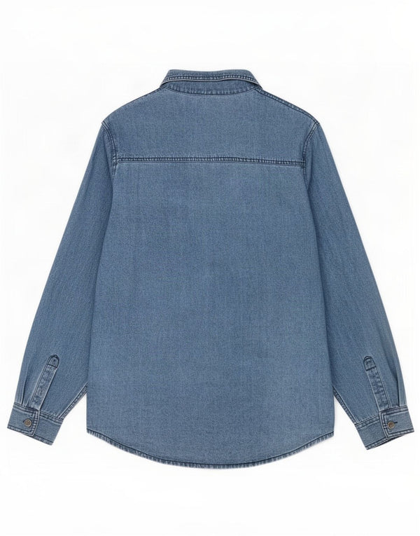Re & X Womens Denim Shirt UK 16 Large Blue Cotton