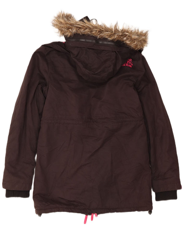 Superdry Parka con capucha Windcheater para mujer, talla 44, talla M, color negro