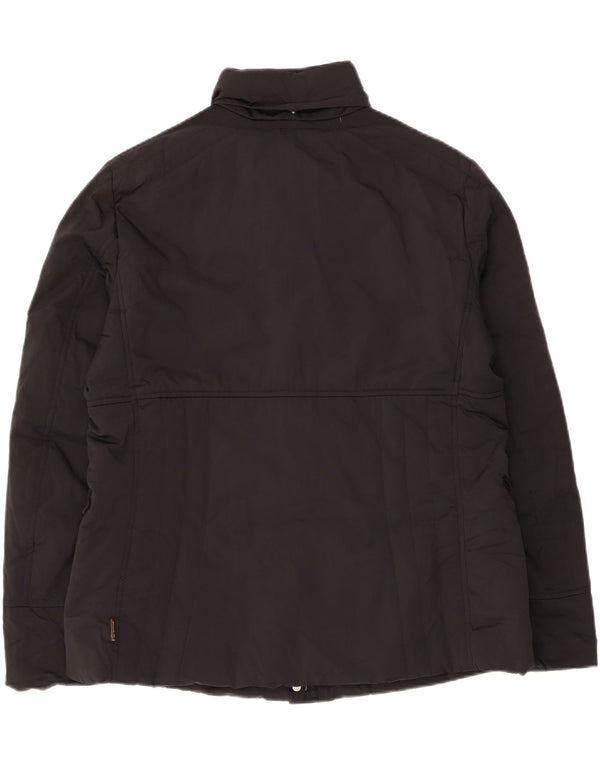 Geox Chaqueta utilitaria con capucha Respira para mujer UK 44 Grande Poliéster negro