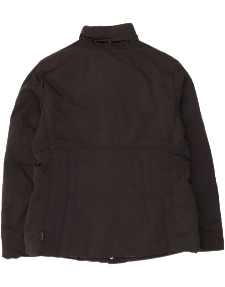 Geox Chaqueta utilitaria con capucha Respira para mujer UK 44 Grande Poliéster negro