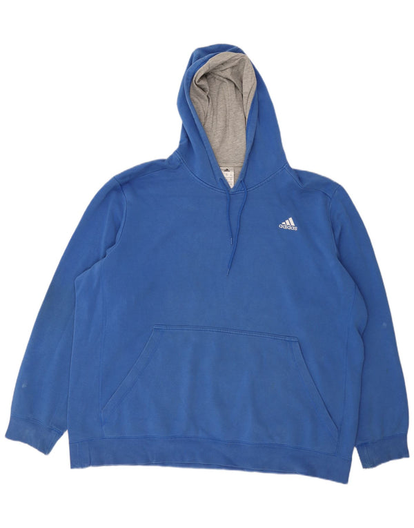 Adidas - Sudadera con capucha para hombre, talla 2XL, algodón azul