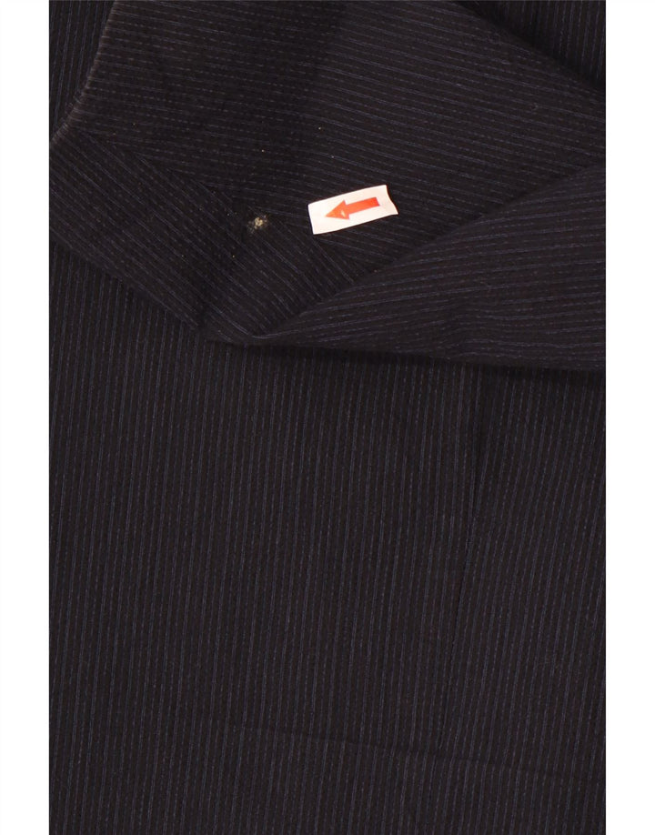 Zara Chaqueta tipo blazer de 2 botones para hombre UK 40 Large Azul marino a rayas