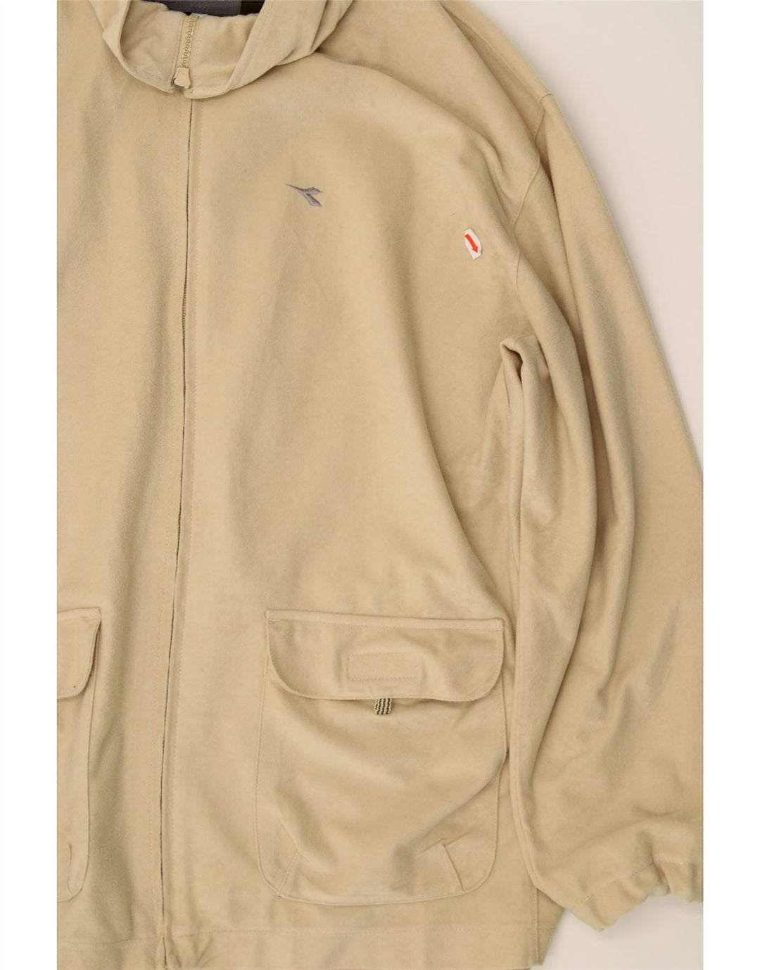 DIADORA Mens Fleece Jacket UK 42 XL Beige Polyester Vintage Diadora and Second-Hand Diadora from Messina Hembry 